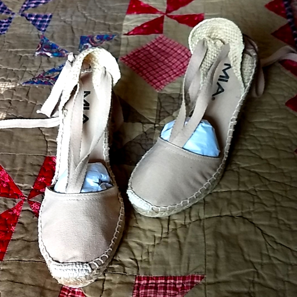 Beige Canvas Espadrilles